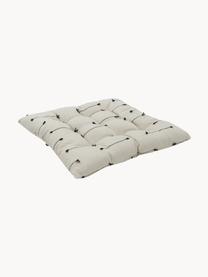 Coussin de chaise coton beige Arild, 100 % coton, Beige, noir, larg. 38 x long. 38 cm