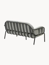 Ogrodowa sofa wypoczynkowa Joncols (2-osobowa), Tapicerka: 100% poliester Dzięki tka, Stelaż: aluminium malowane proszk, Jasnoszara tkanina, antracytowy, S 164 x G 80 cm