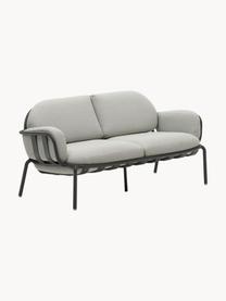 Ogrodowa sofa wypoczynkowa Joncols (2-osobowa), Tapicerka: 100% poliester Dzięki tka, Stelaż: aluminium malowane proszk, Jasnoszara tkanina, antracytowy, S 164 x G 80 cm