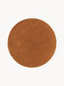 Tapis rond en coton tissé main Lora, Terracotta, Ø 120 cm (taille S)