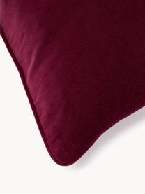 Poszewka na poduszkę z aksamitu Dana, 100% aksamit bawełniany, Śliwkowy, S 30 x D 50 cm