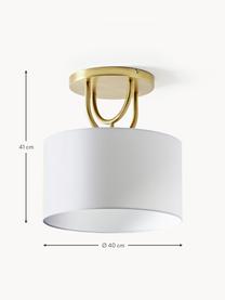 Lampa sufitowa Gianna, Złamana biel, odcienie mosiądzu, Ø 40 x W 41 cm