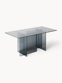 Stół do jadalni ze szkła Anouk, Szkło, Szary, transparentny, S 180 x G 90 cm