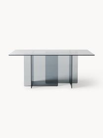 Sklenený jedálenský stôl Anouk, 180 x 90 cm, Sklo, Sivá, priehľadná, Š 180 x H 90 cm