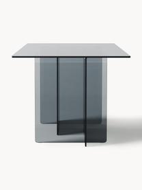 Sklenený jedálenský stôl Anouk, 180 x 90 cm, Sklo, Sivá, priehľadná, Š 180 x H 90 cm