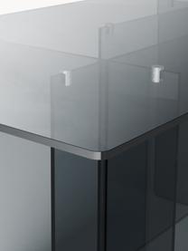 Tavolo in vetro Anouk, 180 x 90 cm, Vetro, Grigio trasparente, Larg. 180 x Prof. 90 cm