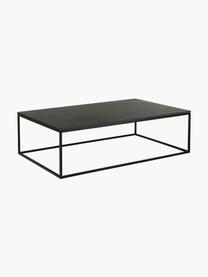 Stolik kawowy z marmuru Alys, Blat: marmur, Stelaż: metal malowany proszkowo, Czarny, marmurowy, S 120 x G 75 cm