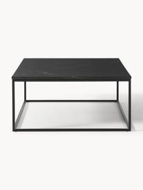 Grande table basse en marbre Alys, Noir marbré, noir, larg. 120 x prof. 75 cm