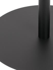 Ronde bistro tafel Snow met marmerlook, Ø 57 cm, Tafelblad: metaal, in folie, Frame: gepoedercoat metaal, Wit met zwarte vlekken, Ø 57 x H 75 cm