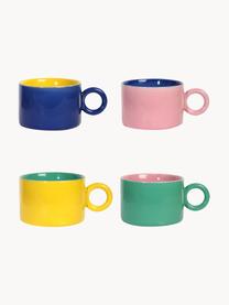 Tazas de café de Chiquito, 4 uds., Gres, Multicolor, Ø 8 x Al 6 cm, 200 ml