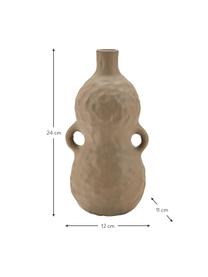 Vaso in porcellana marrone Pear, Porcellana, Marrone, Larg. 12 x Alt. 24 cm