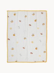 Leichte Baby-Decke Agnes, 80 % Baumwolle, 20 % Polyester, Weiss, Bunt, B 80 x L 100 cm