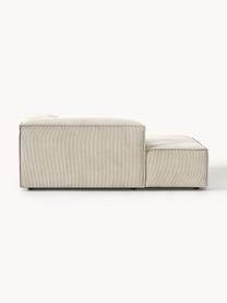 Chaise longue hoekmodule Lennon van corduroy, Bekleding: corduroy (92% polyester, , Frame: massief grenenhout, multi, Poten: kunststof Dit product is , Corduroy lichtbeige, B 119 x D 180 cm, hoekdeel links