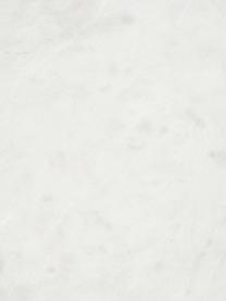 Decoratief dienblad Hazelle, Dienblad: marmer, Decoratie: mangohout, Wit, gemarmerd, mangohoutkleurig, B 46 x D 31 cm