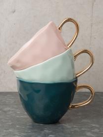 Tasse Good Morning in Rosa, Steingut, Hellrosa, Ø 11 x H 8 cm, 350 ml