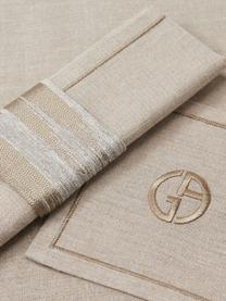 Set de textiles Cool, 4 pzas., 100% lino, Tonos beige, Set de diferentes tamaños