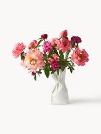 Dizajnová porcelánová váza Adelaide, V 31 cm, Porcelán, Krémovobiela, Š 17 x V 31 cm