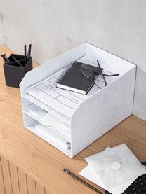 Organizer documenti  Trey, Cartone solido laminato
(100% carta riciclata), Bianco marmorizzato, Larg. 23 x Alt. 21 cm