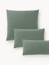 Funda de almohada de percal Elsie, Verde oscuro, An 45 x L 110 cm