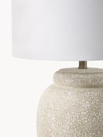 Grande lampe à poser avec pied en céramique Bodhi, Blanc, beige, Ø 43 x haut. 71 cm