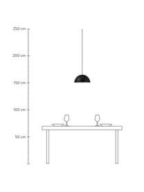 Závesná lampa v škandinávskom štýle Ellen, Čierna, Ø 30 x V 15 cm