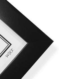 Gerahmter Digitaldruck Amsterdam, Bild: Digitaldruck auf Vergé-Pa, Rahmen: Holz, lackiert, Front: Plexiglas, Bild: Schwarz, WeißRahmen: Schwarz, matt, 40 x 50 cm