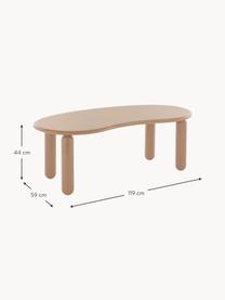 Table basse de forme organique Undique Mas, Beige, larg. 119 x haut. 59 cm