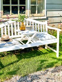 Ławka ogrodowa Banquette, Drewno akacjowe, lakierowane, Biały, S 140 x G 60 cm