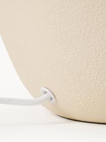Große Keramik-Tischlampe Eileen, Lampenschirm: Leinen (100 % Polyester), Lampenfuß: Keramik, Hellbeige, matt, Ø 33 x H 48 cm