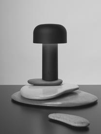 Lámpara de mesa LED pequeña regulable Bellhop, portátil, Plástico, Negro mate, Ø 13 x Al 20 cm