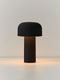 Kleine mobile LED-Tischlampe Bellhop, dimmbar, Kunststoff, Schwarz, matt, Ø 13 x H 20 cm