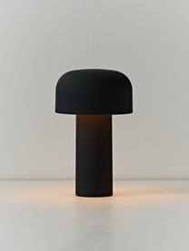 Kleine mobile LED-Tischlampe Bellhop, dimmbar, Kunststoff, Schwarz, matt, Ø 13 x H 20 cm