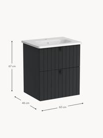 Mueble bajo lavabo Emil, Gris antracita, An 60 x Al 67 cm