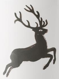 Handbeschilderde melkkan gourmet Grey Deer, 200 ml, Keramiek, Grijs, wit, 200 ml