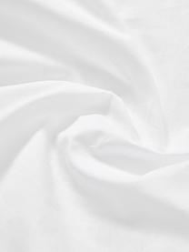 Funda nórdica de percal Leire, Blanco, Cama 90 cm (155 x 220 cm)