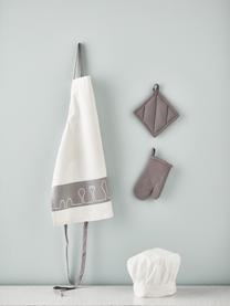 Set da cucina per bambini in cotone Kids' Hub 4 pz, 100% cotone, Bianco, grigio, Set in varie misure