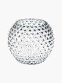 Vaso fatto a mano con rilievo Hobnail Globe, alt. 17 cm, Vetro, Trasparente, Ø 18 x Alt. 17 cm