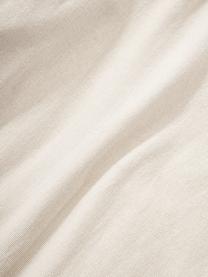 Kissenhülle Ivor mit getufteten Verzierungen und Fransen, 100 % Bio-Baumwolle, Hellbeige, Off White, B 45 x L 45 cm