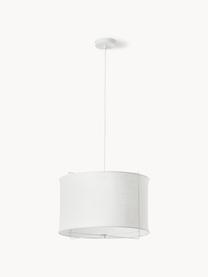 Lampa wisząca z lnu Clouds, Biały, Ø 50 x W 29 cm