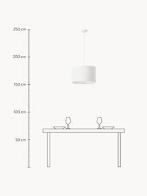 Závěsné svítidlo ze lnu Clouds, Bílá, Ø 50 cm, V 29 cm