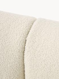 Méridienne XL modulable en tissu peluche Sofia, Peluche blanc cassé, L 340 x P 103 cm, module d'angle à gauche