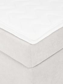 Łóżko kontynentalne Oberon, Nogi: tworzywo sztuczne Ten pro, Jasnobeżowa tkanina, S 160 x D 200 cm, stopień twardości H2