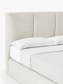 Cama continental Oberon, Patas: plástico Este producto es, Aspecto mármol blanco grisáceo, rosa dorado, An 160 x L 200 cm, dureza H3