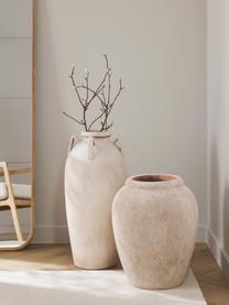 Bodenvase Liah mit Sand-Finish, H 70 cm, Terrakotta, Beige, Ø 32 x H 70 cm