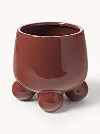 Cache-pot Olea, haut. 26 cm, Grès cérame, Rouge rouille, haute brillance, Ø 24 x haut. 26 cm