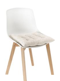 Katoenen stoelkussen Sasha, Bekleding: 100% katoen, Lichtbeige, B 40 x L 40 cm