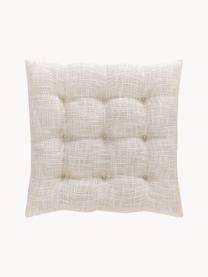 Cuscino sedia in cotone Sasha, Rivestimento: 100% cotone, Beige chiaro, Larg. 40 x Lung. 40 cm