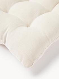 Coussin de chaise en coton Sasha, Beige clair, larg. 40 x long. 40 cm