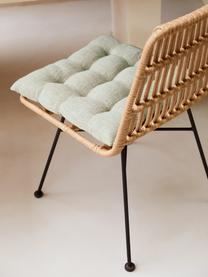 Baumwoll-Sitzkissen Sasha, Bezug: 100% Baumwolle, Hellbeige, B 40 x L 40 cm