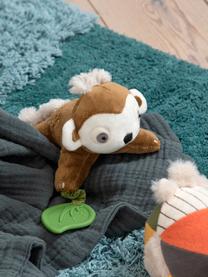 Activiteit speeltje Maci the Monkey, Bekleding: 100% polyester, Bruin, gebroken wit, groen, B 22 x H 7 cm